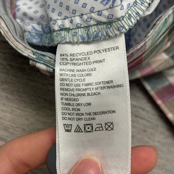 Tommy Bahama Cabo Verde Plaid Dark Fern Pink Mens 42 Performance Chino Shorts - Picture 4 of 11